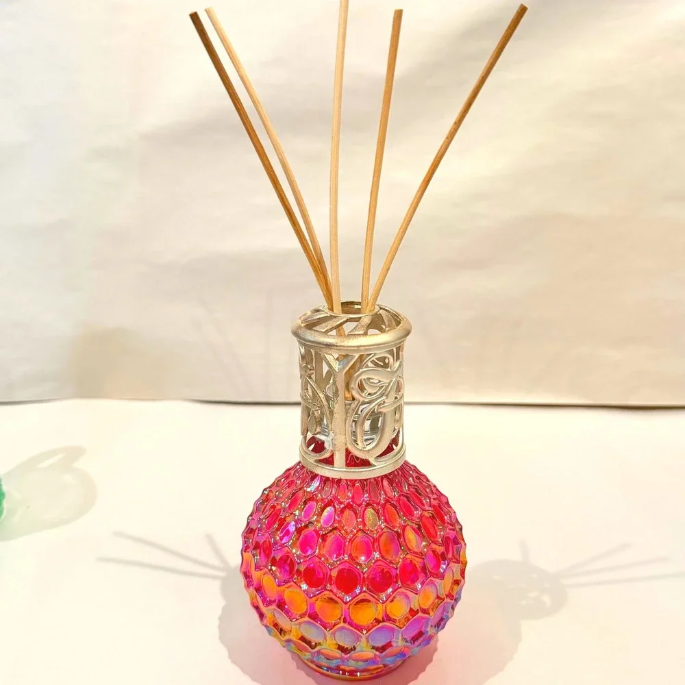Fenton Cranberry Ruby Carnival Lamberger Reed Diffuser Honeycomb Iridescent Rare